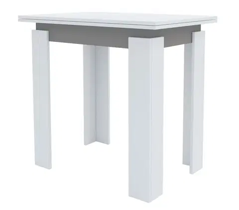 Jedálenské stoly LILY rozkladací jedálenský stôl, biela-antracit 
