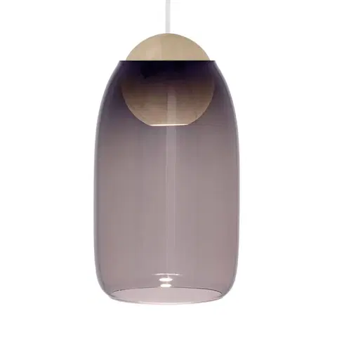 Závesné svietidlá MATER Mater Liuku Ball závesná lampa, drevo, fialová