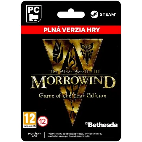 Hry na PC The Elder Scrolls 3: Morrowind (Game of the Year Edition) [Steam]