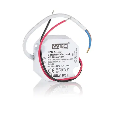 Napájacie zdroje s konštantným prúdom AcTEC AcTEC Mini LED budič CC 700mA, 12W, IP65