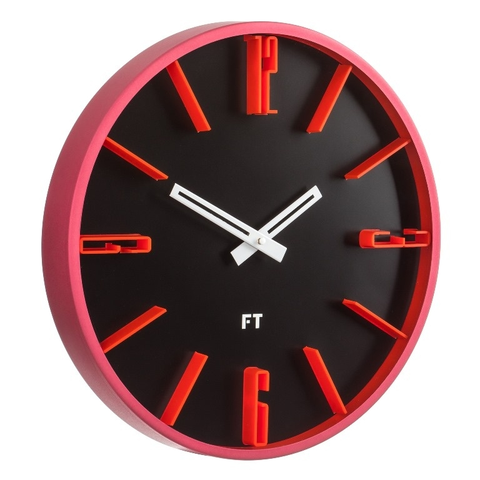 Hodiny Dizajnové nástenné hodiny Future Time FT6010BK Numbers 30cm