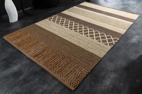 Koberce LuxD Dizajnový koberec Panay 230 x 160 cm hnedý - konope a vlna