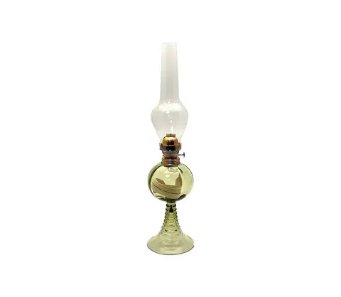 Lampy Floriánova huť Petrolejová lampa KVĚTA 50 cm lesná zelená 