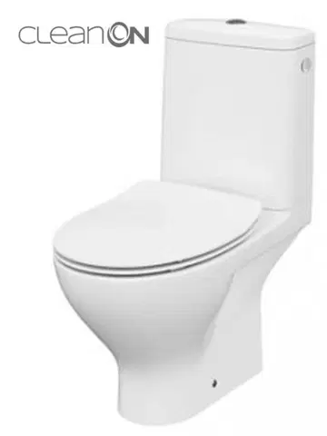 Kúpeľňa CERSANIT - WC KOMBI MODUO 649 010 3/5 CLEAN ON, SEDADLO SLIM DUROPLAST-SOFT CLOSE K116-001