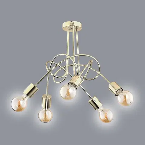 Moderné lampy do obývačky Luster Tango Gold 28315 LW5