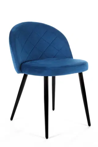 Jedálenské stoličky Glamour kreslo LILLY, modré