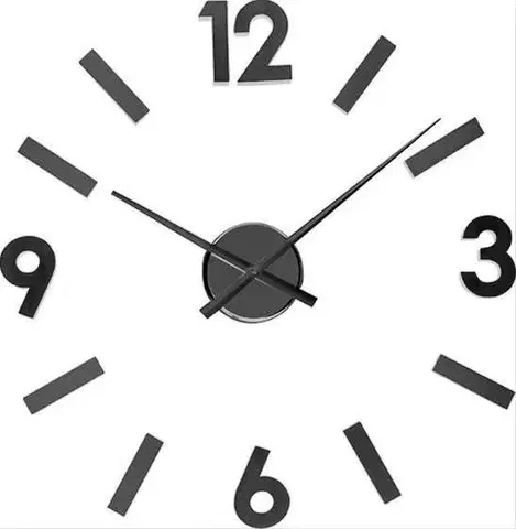 Hodiny Nalepovacie nástenné hodiny Balvi 21839 Numbers Black 60cm