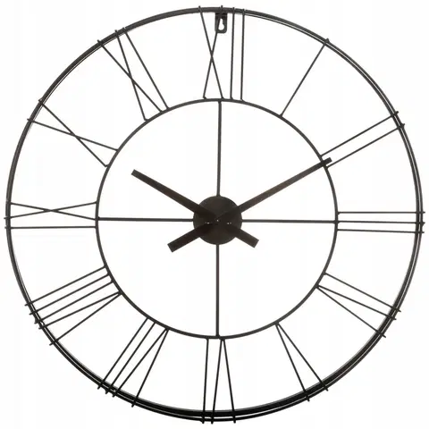 Hodiny Nástenné kovové hodiny Atmosphera Vintage 977A, 70 cm, čierne