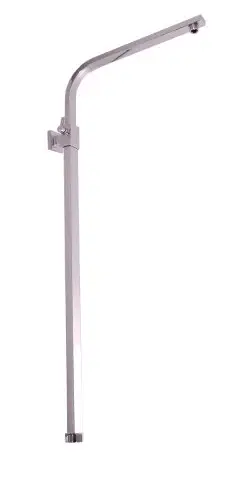 Sprchy a sprchové panely SLEZAK-RAV - Teleskopická sprchová tyč hranatá k batériám s hlavovou a ručnou sprchou, Farba: chróm, Rozmer: teleskopická MD0633