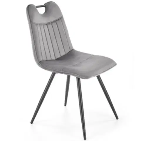 Čalúnené stoličky Stolička W163 šedá