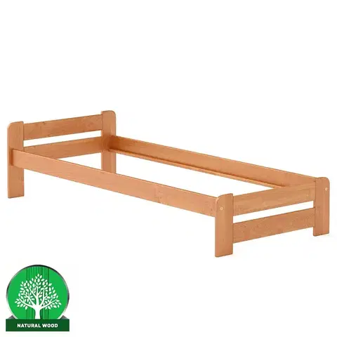 Drevené postele Posteľ borovica LK099–90x200 jelša