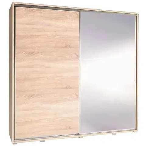 Šatníkové skrine Skriňa Penelopa zrkadlová 205 cm