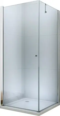 Vane MEXEN/S - Pretoria otváracia sprchovací kút 80x80, sklo transparent, chrom + vanička 852-080-080-01-00-4010