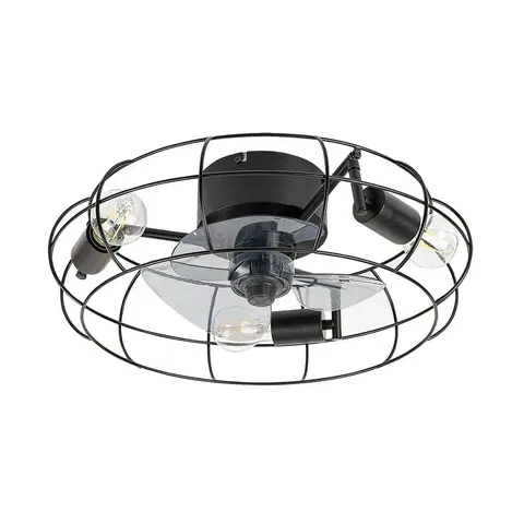 Svietidlá Rabalux 71043 stropný ventilátor so svetlom Cadmus, čierna