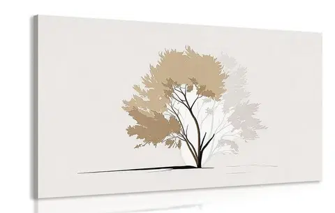 Obrazy stromy a listy Obraz minimalistický strom s listami