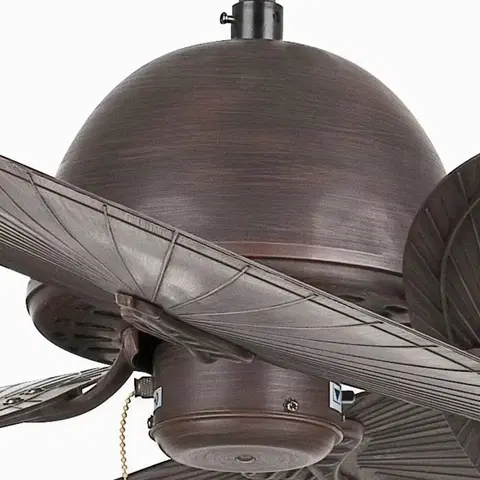 Stropné ventilátory FARO BARCELONA Stropný ventilátor Cuba L, 4-lopatkový, hnedá