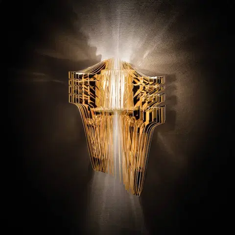 Nástenné svietidlá Slamp Slamp Aria dizajnérske nástenné svetlo, zlatá