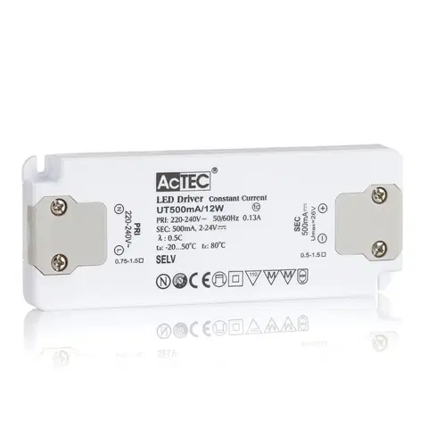 Napájacie zdroje s konštantným prúdom AcTEC AcTEC Slim LED budič CC 500mA, 12W