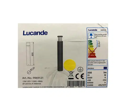 LED osvetlenie Lucande Lucande - LED Vonkajšia lampa JAXON LED/15W/230V IP54 