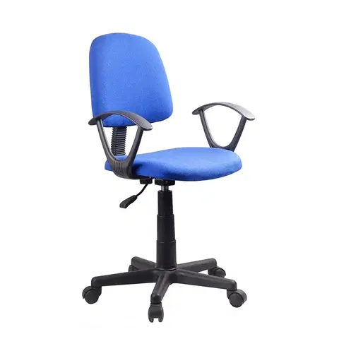 Kancelárske stoličky KONDELA Tamson kancelárska stolička s podrúčkami modrá / čierna