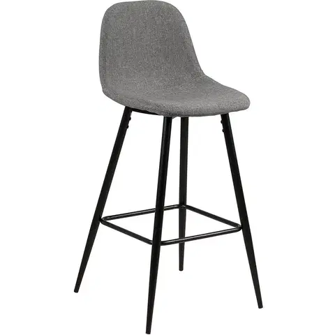 Plastové stoličky Barová stolička light grey 2 ks