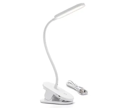 Lampy  B.V.  - LED Stmievateľná nabíjacia stolná lampa s klipom LED/2,5W/5V biela 