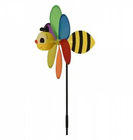 Záhradné lampy Kinekus Vrtuľka včela s kvetom 76 cm