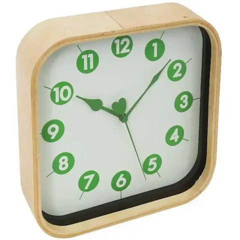 Nástenné hodiny Hodiny Morning Wall Clock Green 23cmX23cm