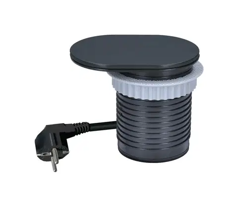 Predlžovacie káble   PP124USBC-B - Zásuvkový stĺpik pre dosku stola 1x230V + USB-A + USB-C 