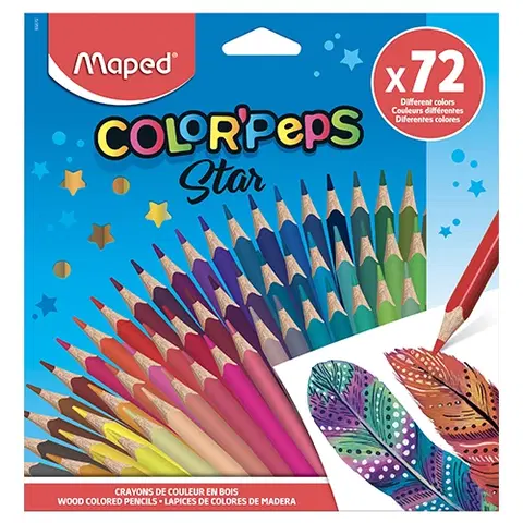 Hračky MAPED - Farebné ceruzky trojboké Color'Peps 72 farieb