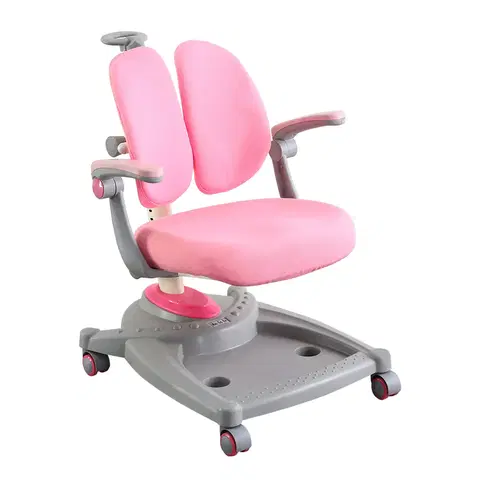 Pracovné stoličky Detská rastúca stolička ABIGAIL Ružová