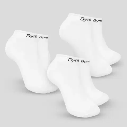 Spodné prádlo a plavky GymBeam Ponožky Ankle Socks 3Pack White  XL/XXL