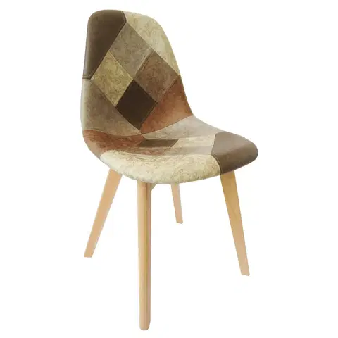 Stoličky Jedálenská stolička, patchwork/buk, SALEVA