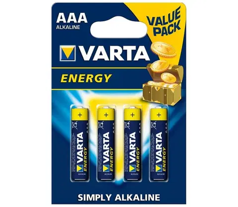 Predlžovacie káble VARTA Varta 4103 - 4 ks Alkalická batéria ENERGY AAA 1,5V 