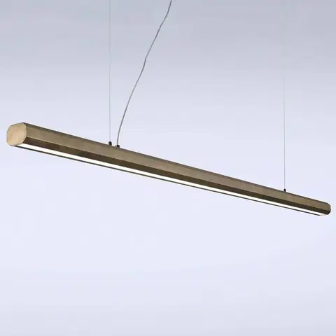 Závesné svietidlá Marchetti LED závesné svetlo Materica beam 200 cm mosadz