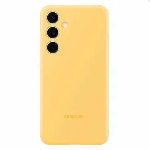Puzdrá na mobilné telefóny Zadný kryt Silicone Cover pre Samsung Galaxy S24 Plus, žltá EF-PS926TYEGWW