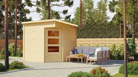 Vonkajšie sauny Vonkajšia fínska sauna PELLE Lanitplast Prírodné drevo