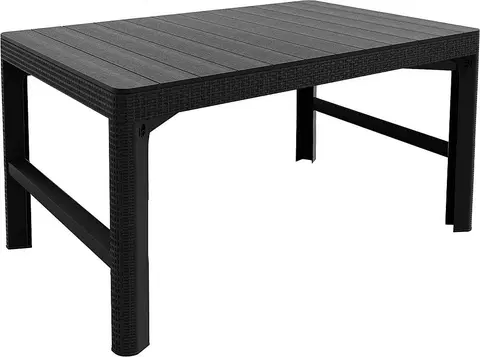 Stolčeky Záhradný stôl z umelého ratanu LINCOLN 2v1 (antracit)
