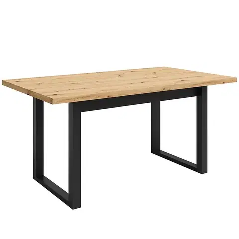 Jedálenské stoly Stôl Max Dub Artisan / Čierna Mat 160x90
