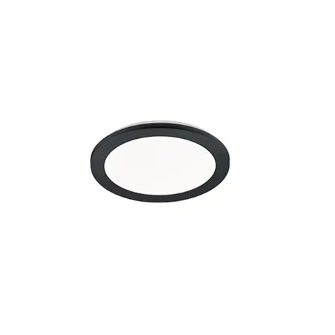 Stropne svietidla Stropné svietidlo okrúhle čierne 26 cm vrátane LED 3 stupne stmievateľné IP44 - svetelné