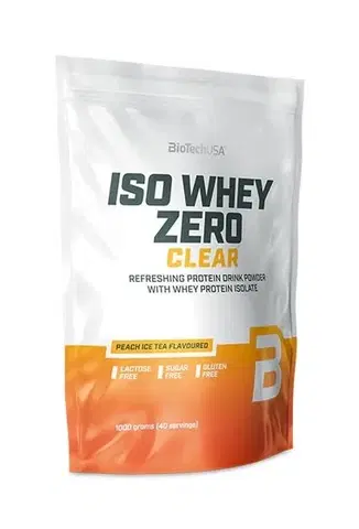 Srvátkový izolát (WPI) Iso Whey ZERO Clear - Biotech USA 1000 g Peach Ice Tea