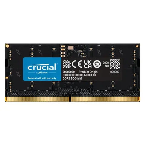 Pamäte Crucial 16GB DDR5-4800 SODIMM CL40 CT16G48C40S5