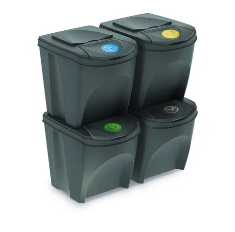 Odpadkové koše Kôš na triedený odpad Sortibox 25 l, 4 ks, sivá IKWB20S4  405U