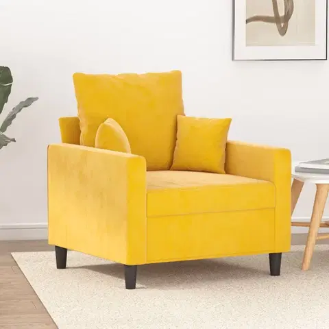Obývacia izba Kreslo Dekorhome Žltá