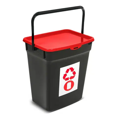 Koše na triedenie odpadkov Nádoba na segregáciu 10 l červená