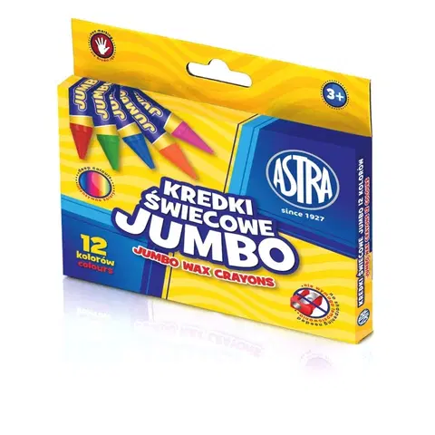 Hračky ASTRA - Voskové farbičky Jumbo 12ks, 316118005