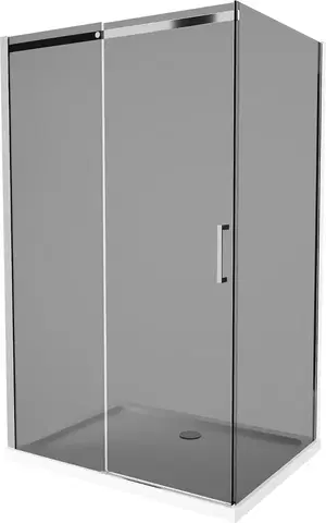 Vane MEXEN/S - Omega sprchovací kút 110 x 70 cm, grafit, chróm + vanička vrátane sifónu 825-110-070-01-40-4010