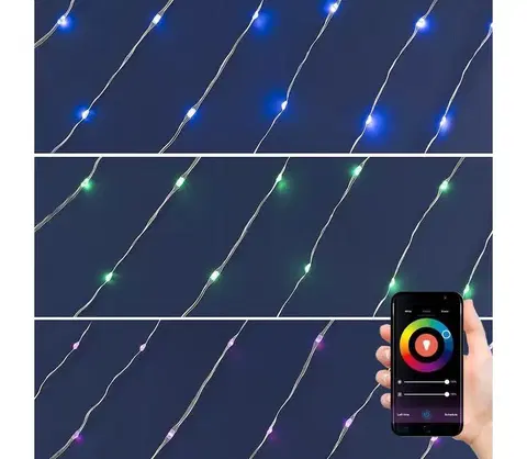 Svietidlá  LED RGB Vianočná stmievateľná reťaz 100xLED/29 funkcií 10,4m 