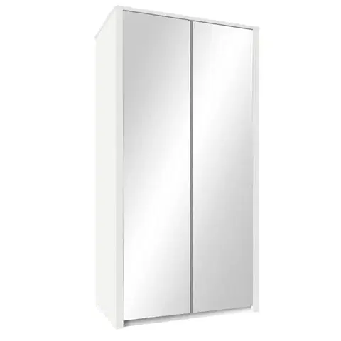 Šatníkové skrine Skriňa Maxim 2SD zrkadlo biely