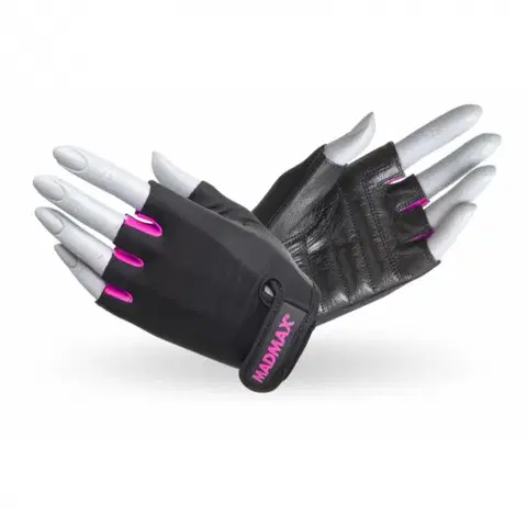 Rukavice na cvičenie MADMAX Fitness rukavice Rainbow Pink  L